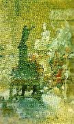 Carl Larsson omarbetat forslag till vaggmalningar i nationalmusei nedre trapphall Spain oil painting artist